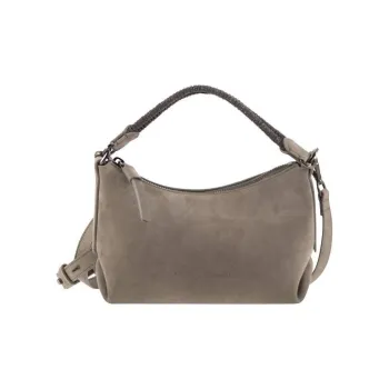 Brunello Cucinelli Monili handle Suede Shoulder Bag