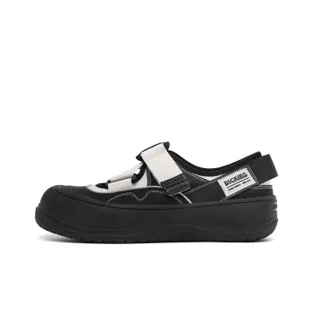 Dickies Minimalist Style Platform Hook-and-Loop Casual Single Shoes Women's Beige Black