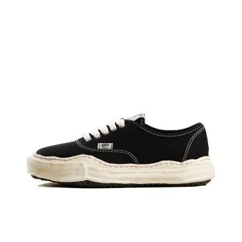 MIHARA YASUHIRO Baker Low Top Stylish Skateboarding Shoes Men's Black White Vintage Version