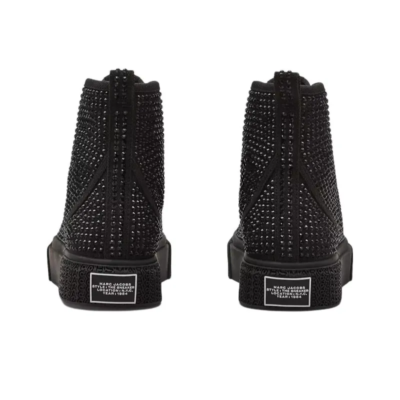 MARC JACOBS The Crystal Canvas High-top Sneakers-4