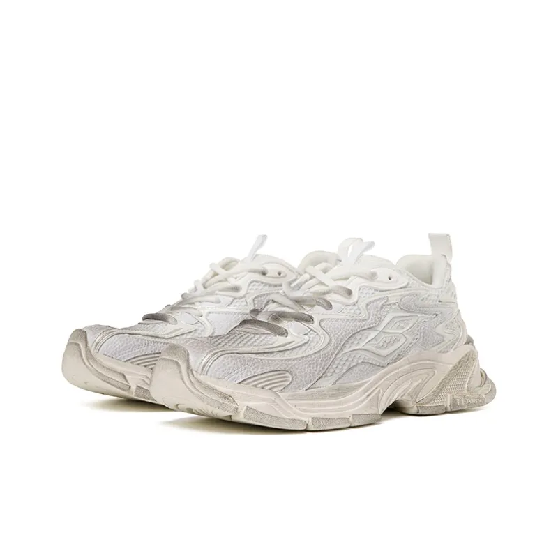 BLINDNOPLAN Vintage Chunky Sneakers Athletic Shoes Unisex Distressed White-1