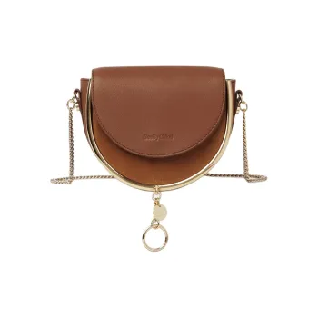 See By Chloe Suede Grained Cow Leather Evening Party Bag Crossbody Bag Shoulder Bag Women's Caramel
