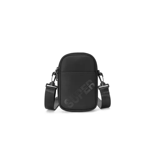 Old man's head Shoulder Bags Black