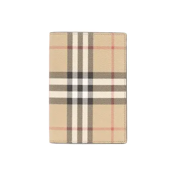Burberry Polyester Passport Holder Men's Beige