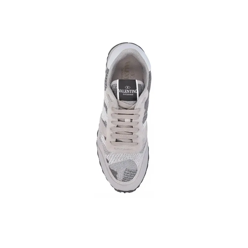 Valentino Rockrunner Low-Top Casual Shoes Women's Gray-4