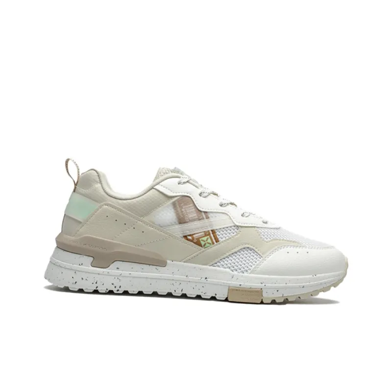 XTEP Cushioning Anti-Slip And Wear-Resistant Low-Top Casual Shoes Men's Tea White-1