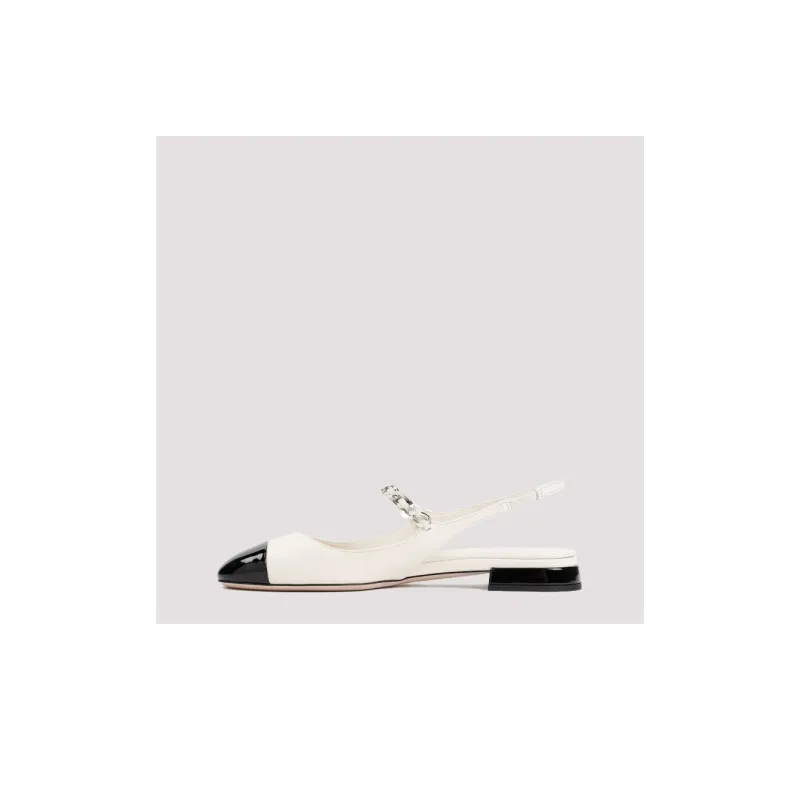 MIU MIU Casual Single Shoes Women's Ecru Black-8