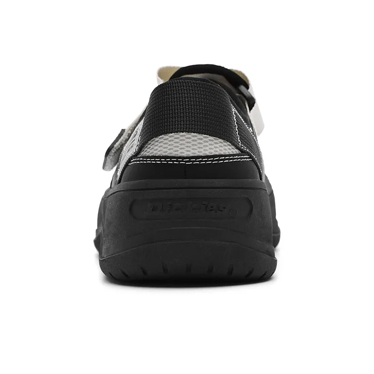 Dickies Minimalist Style Platform Hook and Loop Casual Single Shoes Women's Beige Black-3