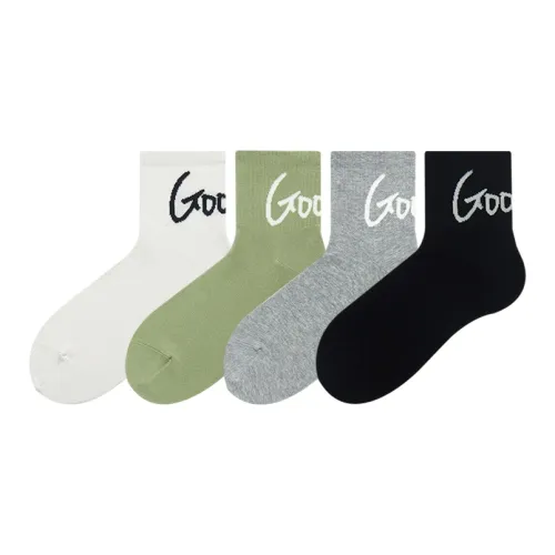 Hello Monday Mid-Calf Socks Men's 4 Pack