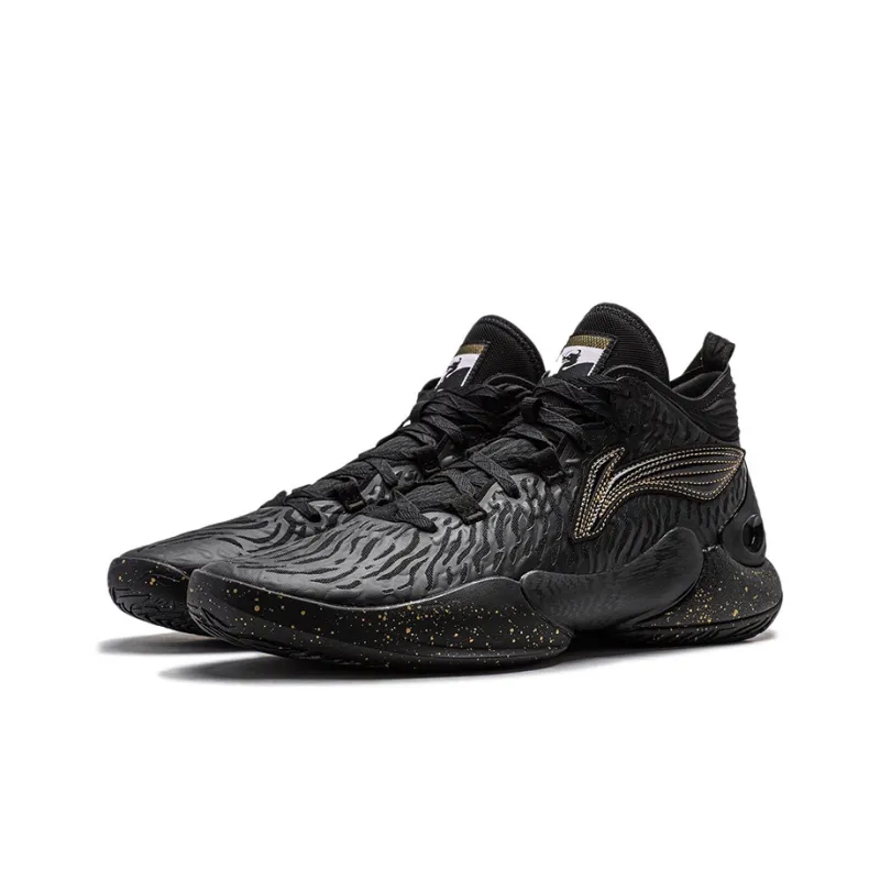 LINING YuShuai 18 Basketball Shoes Men Mid Top Black-2