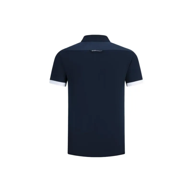 EMPORIO ARMANI EA7 SS24 Polo Shirt Men's Navy Blue-1