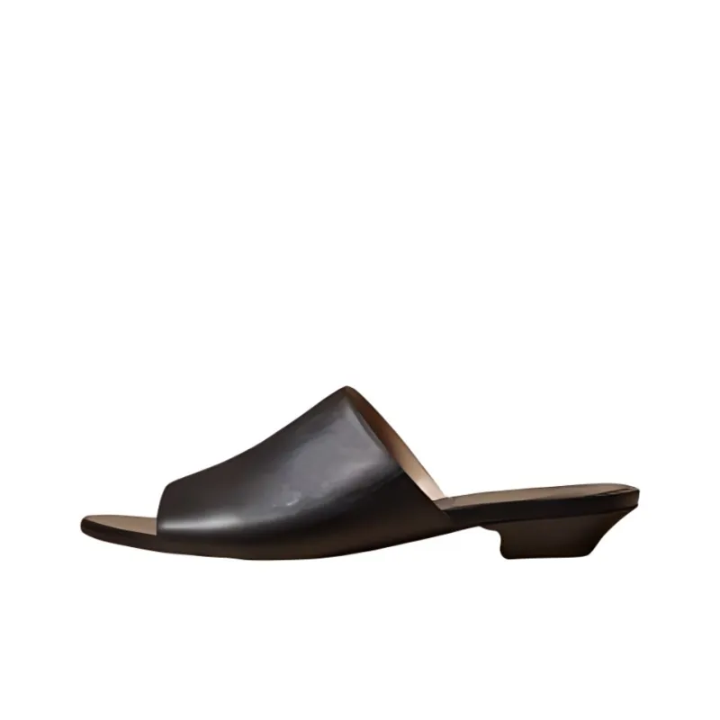 KHAITE Marion Slide Slippers Women's Black-0