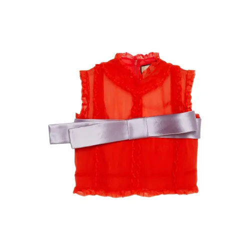 GUCCI Chiffon Shirts Women's Red