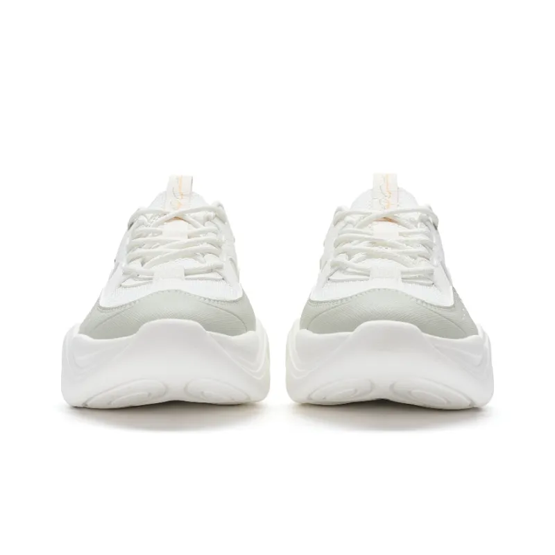 XTEP Casual Shoes Women's Low Top Sail White/Creamy Green-5
