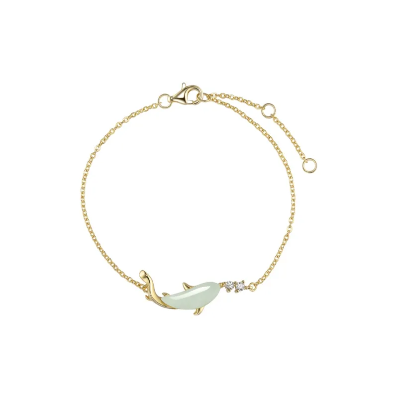 SGE Hetian Jade Bracelets Women's Pale Greenish White Jade-0