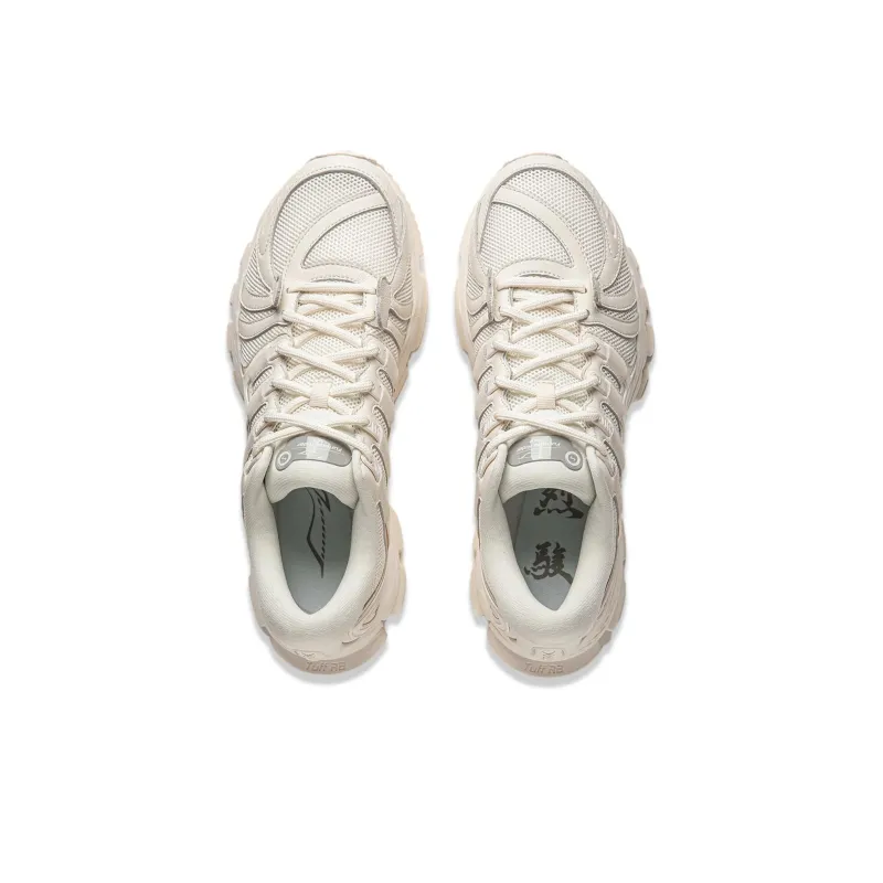 LiNing Cushioning Wear Resistant Low Top Running Shoes Men's White-2