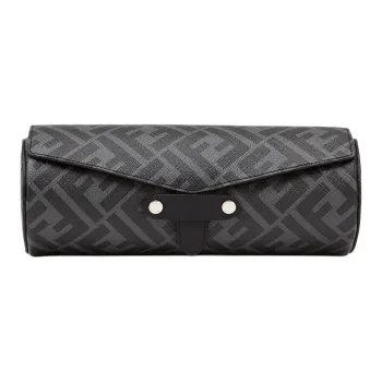 FENDI Polyurethane Storage Bag Men's Black & Gray