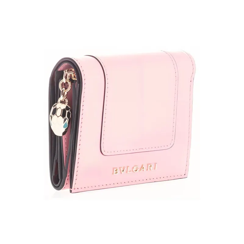BVLGARI Leather Wallet Women's Pink-1