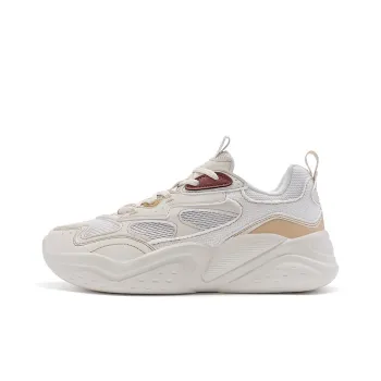 XTEP Casual Shoes Women's Low Top White Sand Gray/Paper Brown