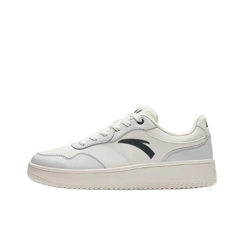 Anta Cushioning Wear-Resistant Low-Top Skateboard Shoes Men's White Gray-0