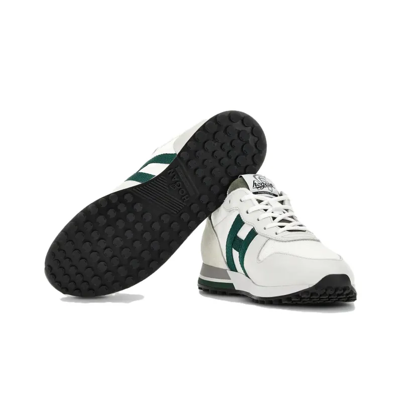 HOGAN Logo-Patch Round Toe Sneakers-4