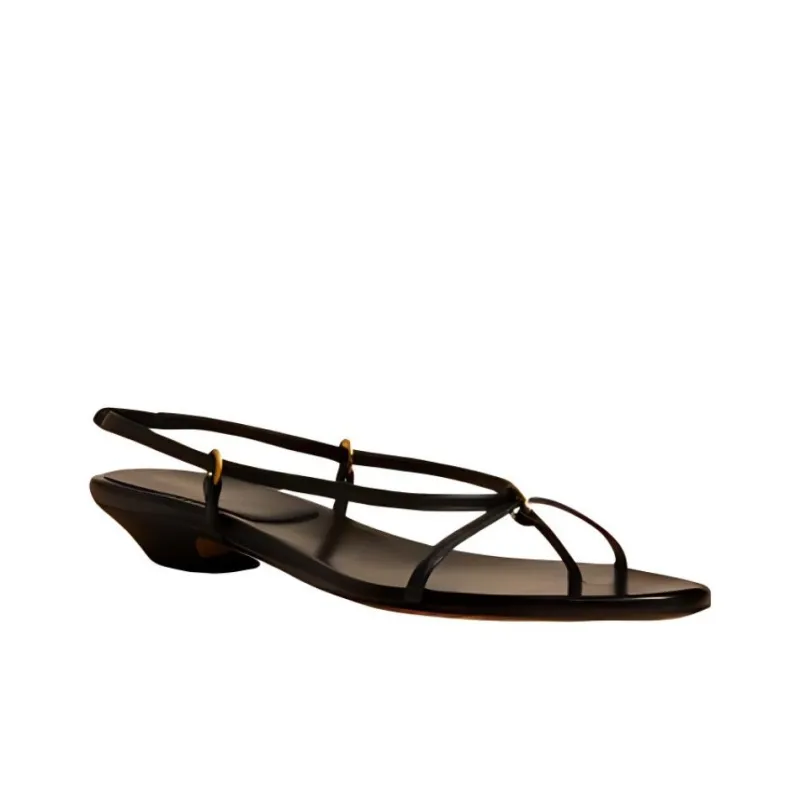KHAITE Marion Strap Sandals Women's Black-2