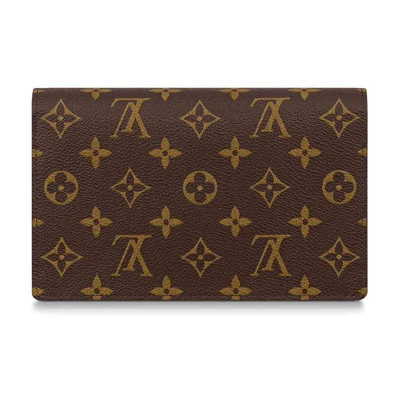 LOUIS VUITTON Flore Chain Wallet Monogram Brown/Fuchsia-4