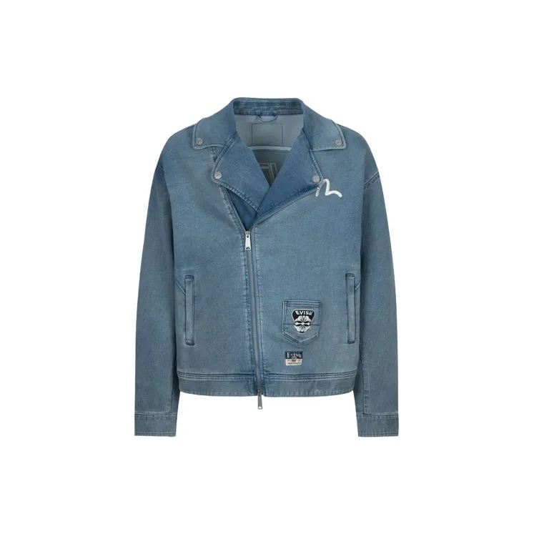 EVISU Denim Jackets Men Denim Blue-1