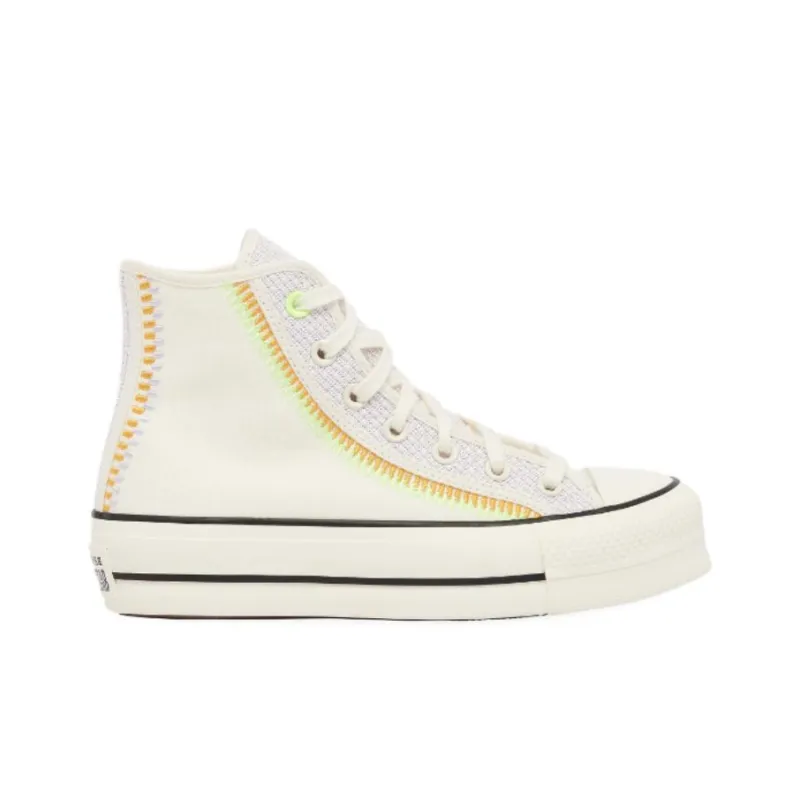 Converse Chuck Taylor All Star Lift Hi Abrasion Resistant High Top Canvas Shoes Women's Beige-1