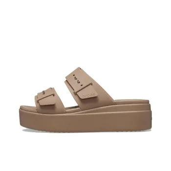Crocs Brooklyn Sandal Low Wedge 'Latte' Women's