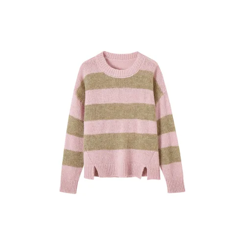 MT Knitwear Women's Pink Striped