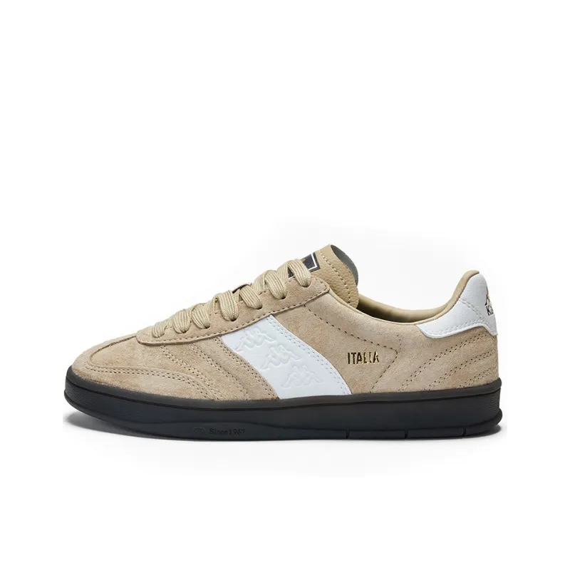 Kappa Anti Slip Wear Resistant Low Top Skateboard Shoes Unisex Khaki-0