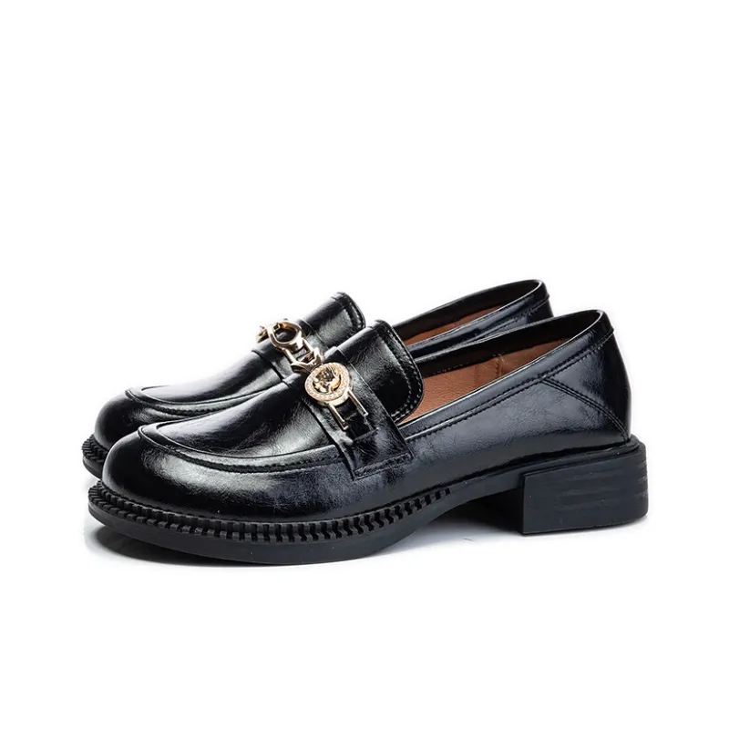 Lady's House Loafers Women's Black Brown-1