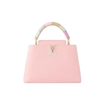 LOUIS VUITTON Capucines Taurillon Leather Shoulder Bag Crossbody Bag Handbag Women's Light Pink