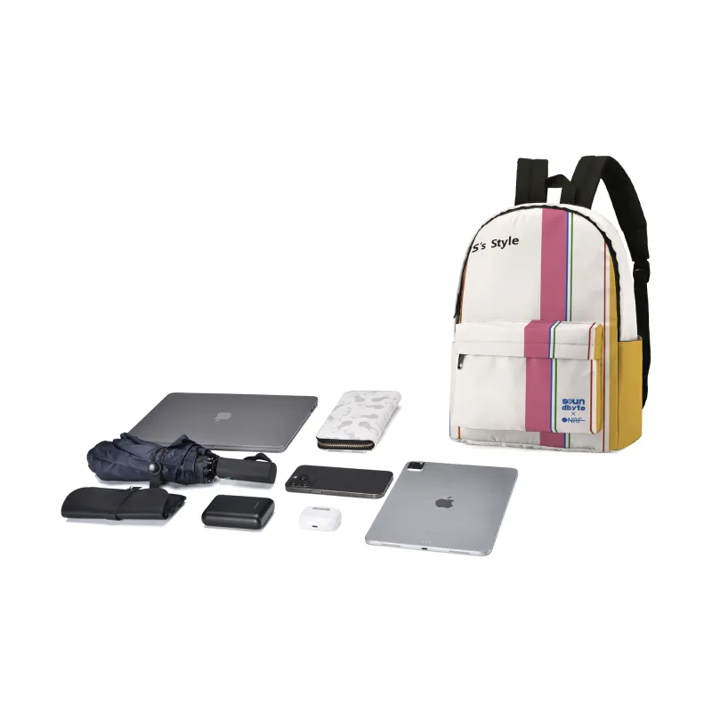 ONRF Polyester Backpack Unisex White-3
