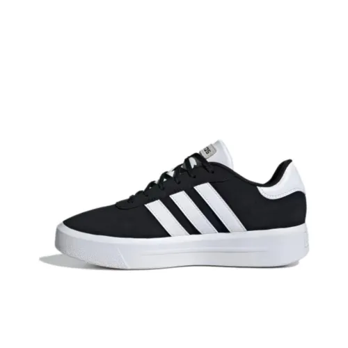 Adidas Court Skateboard Shoes Women's Low-Top Core Black/Cloud White