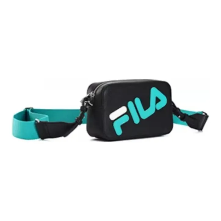 FILA Fabric Shoulder Bag With Cell Phone Pouch Small Size Women's Jet Black-3