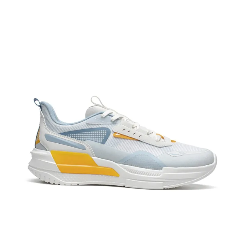 XTEP Airfoil Cushioning Anti-Slip Wear-Resistant Breathability Low-Top Casual Shoes Men's White Blue-1