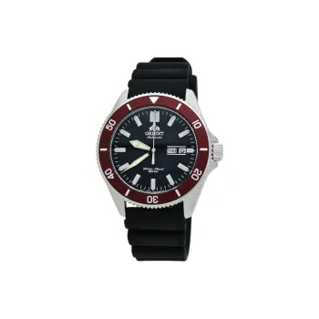 ORIENT Automatic Mechanical Movement Rubber Strap Watch Men's Watches Black Dial