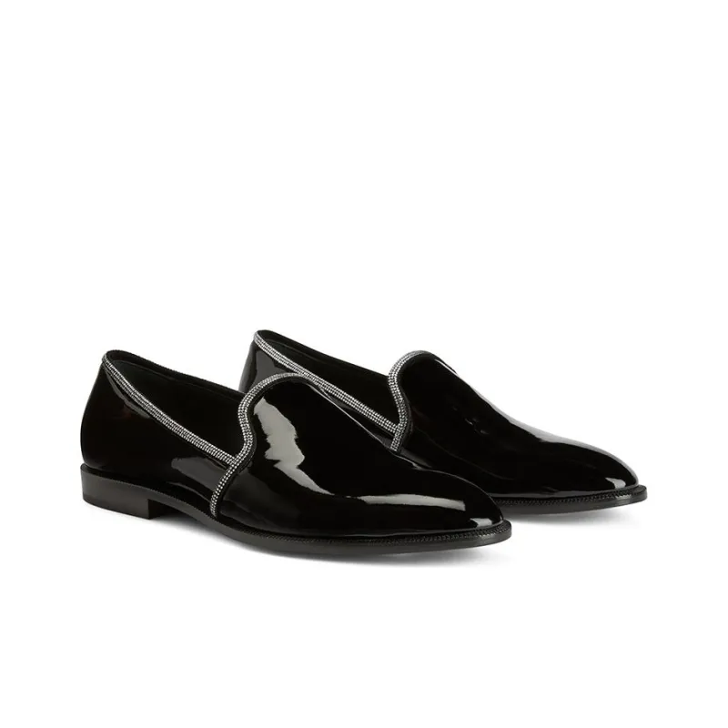 Giuseppe Zanotti Ariees Crystal embellished Leather Loafers-2