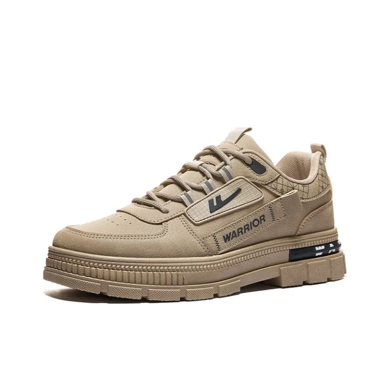 WARRIOR Skateboard Shoes Men Low Top Khaki-1