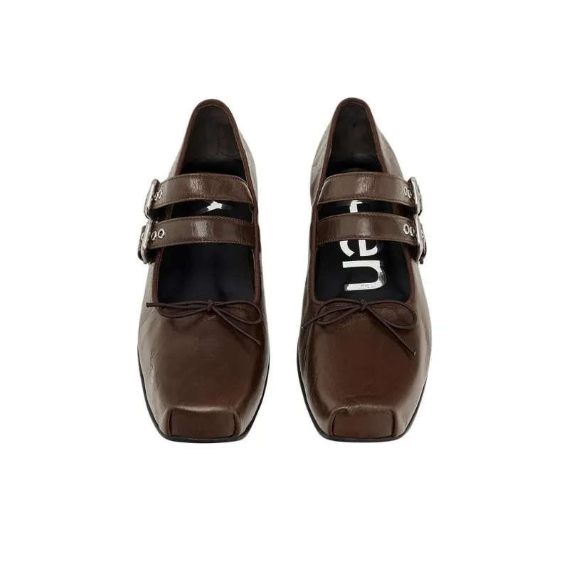 Open Yy Casual Single Shoes Women's Brown-4