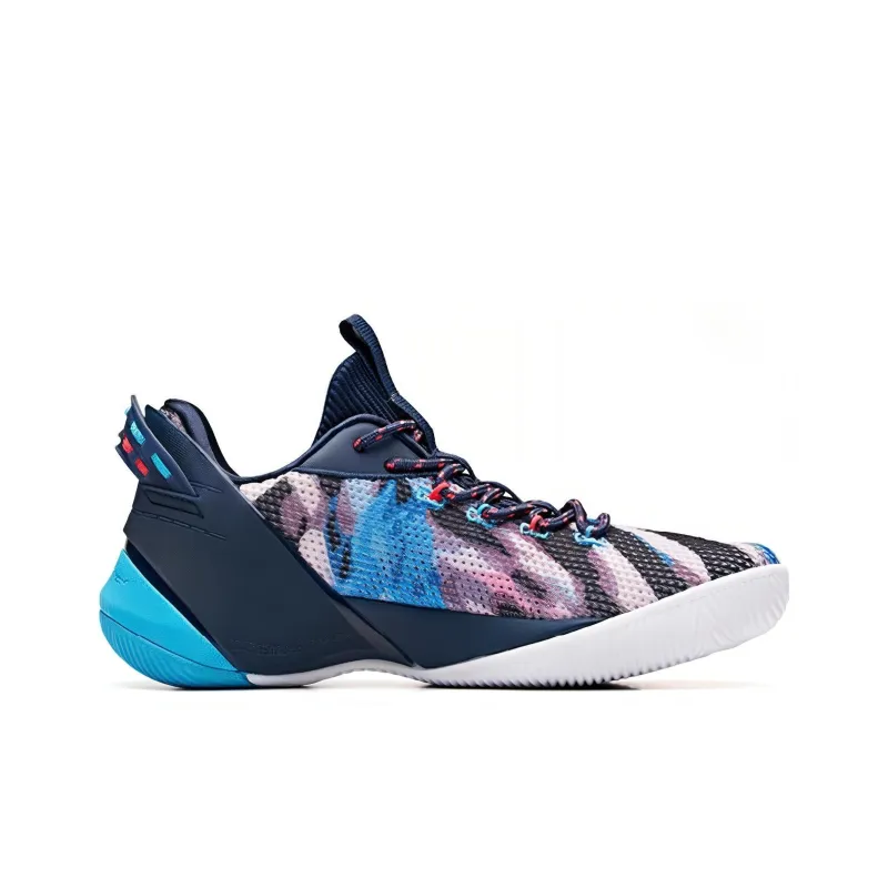 Anta ENDLESS FIRE 3.0 Anti Slip Wear Resistant Low Top Basketball Shoes Men's Blue-1