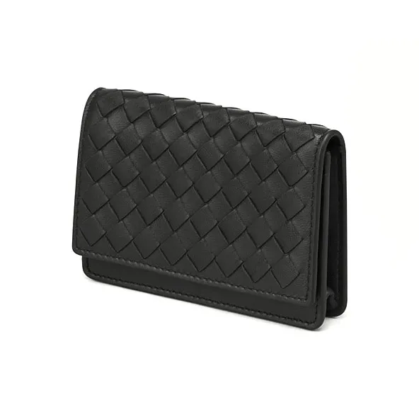 Bottega Veneta Lambskin Clutch Wallet Men's Black-1