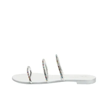 giuseppe zanotti Dark Colorful Crystal embellished Slides