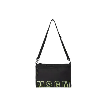 MSGM Anti-Rip Nylon Crossbody Bag Shoulder Bag Men's Black