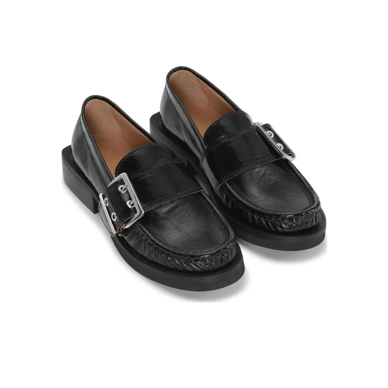 GANNI Buckle-fastening Loafers-2