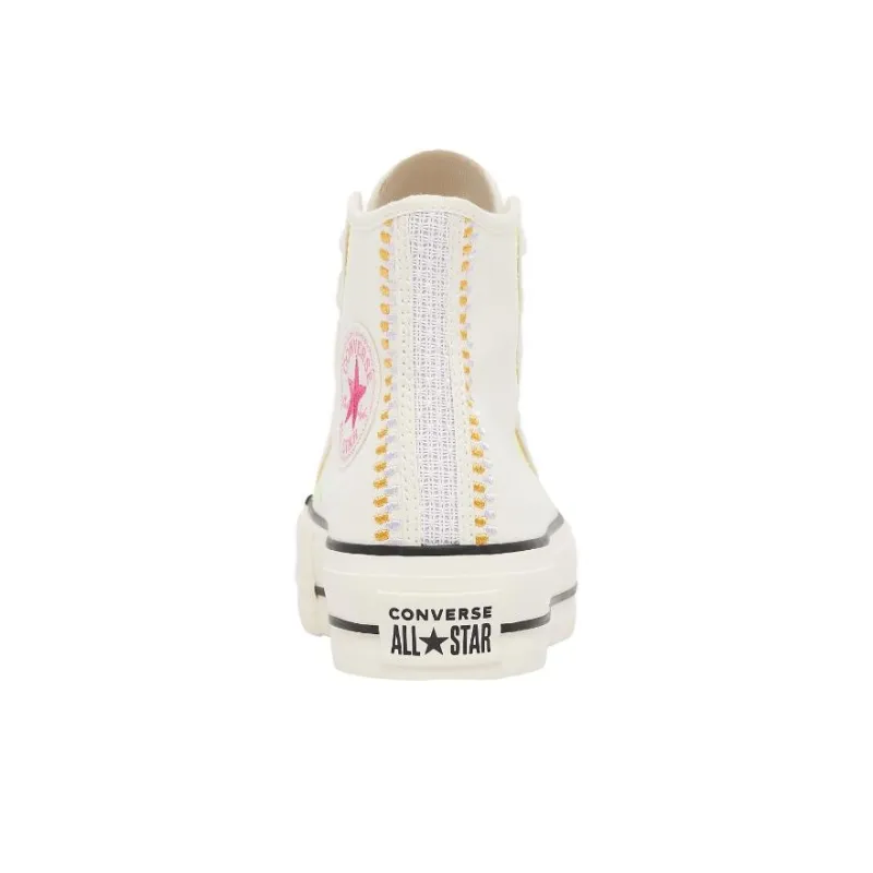 Converse Chuck Taylor All Star Lift Hi Abrasion Resistant High Top Canvas Shoes Women's Beige-3