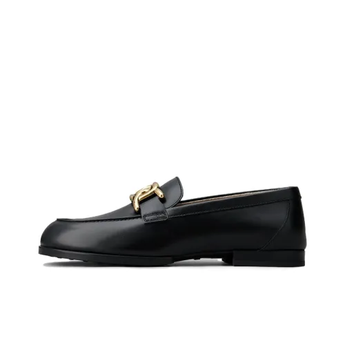 TOD'S Chain-embellished Leather Loafers