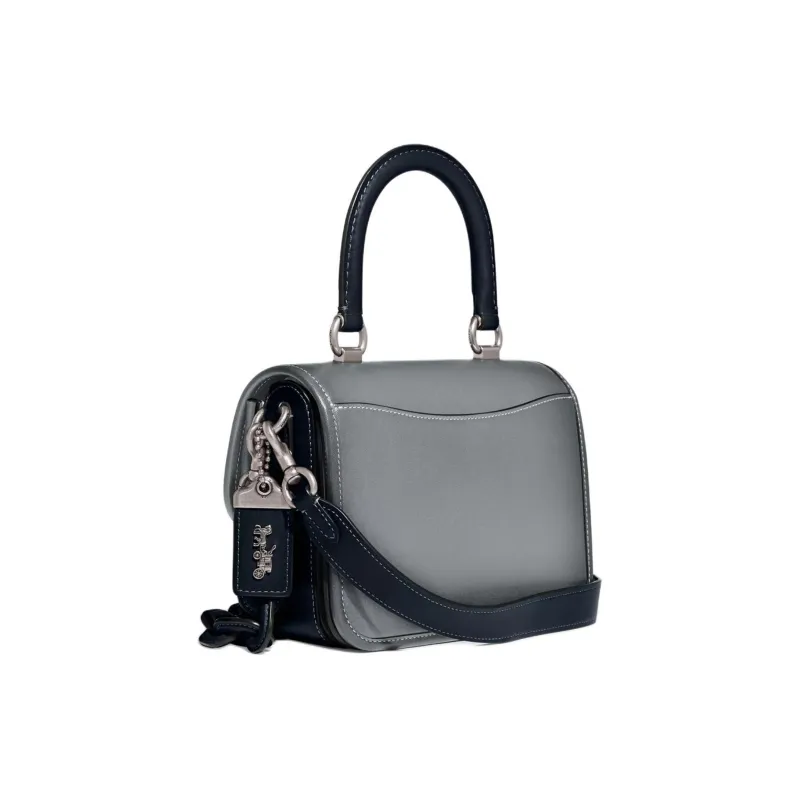COACH Rogue Glove Tanning Shoulder Bag, Crossbody Bag, Handbag Women's Gray Blue Multicolor-1
